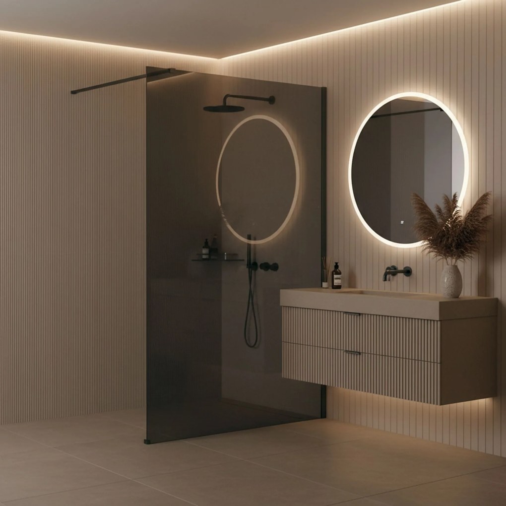 Walk-in douchewand Rea Flexi Grey / Titan 100