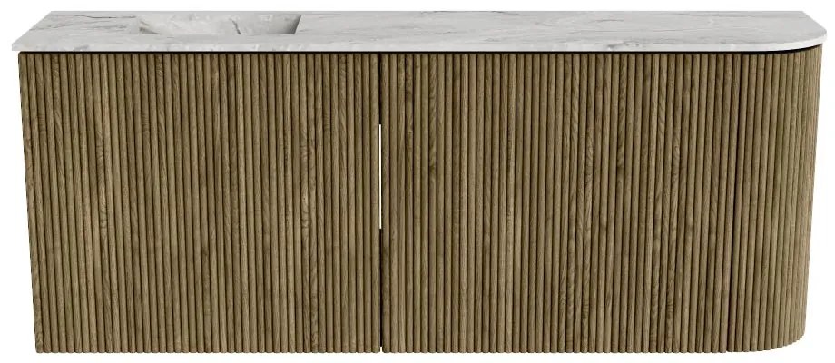 Mondiaz Joya DLux 100cm toiletmeubel ronding rechts dusk met wastafel faye links 1 kraangat glace