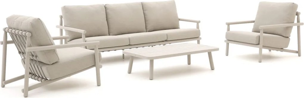 Stoel-bank loungeset Bellagio  | 5 personen | Loungeset Beige | Aluminium | Kees Smit Tuinmeubelen