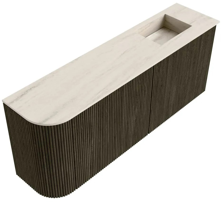 Mondiaz Joya DLux 100cm toiletmeubel ronding links shadow met wastafel faye rechts 1 kraangat meli