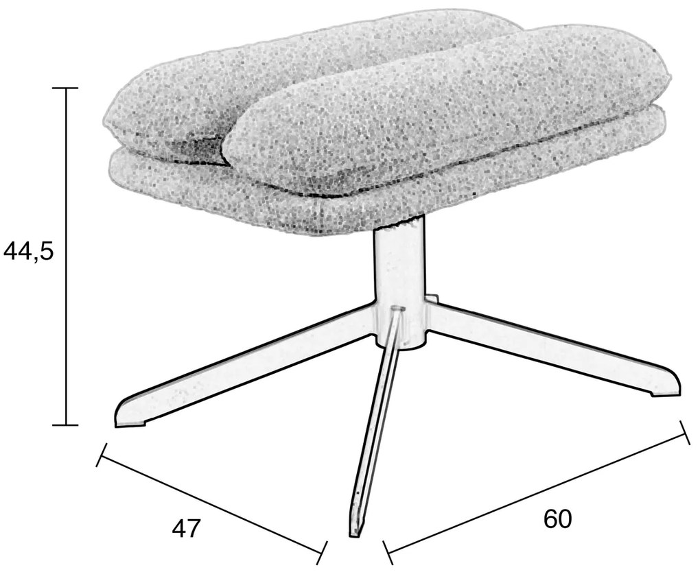 Zuiver Tyler Moderne Boucle Hocker