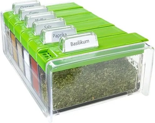 Kruidenrek "SPICE BOX", met 6 kruiden, groen