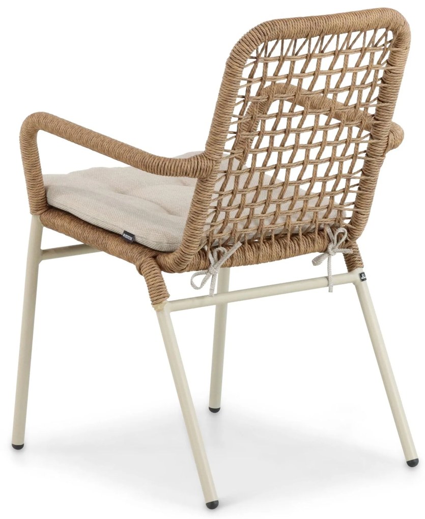 Tuinset 4 personen 120 cm Aluminium/rope Taupe Lifestyle Garden Furniture Catalone/Vienna