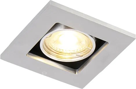 Smart inbouwspot aluminium incl. WiFi GU10 kantelbaar - Qure