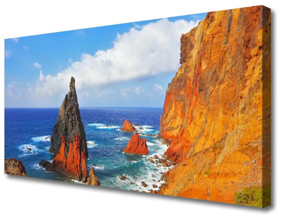 Foto op canvas Cliff sea coast 100x50 cm