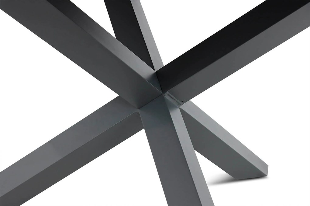 Dining Tuintafel rond 130 cm Aluminium Grijs Santika Orino