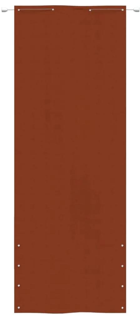 vidaXL Balkonscherm 80x240 cm oxford stof terracottakleurig