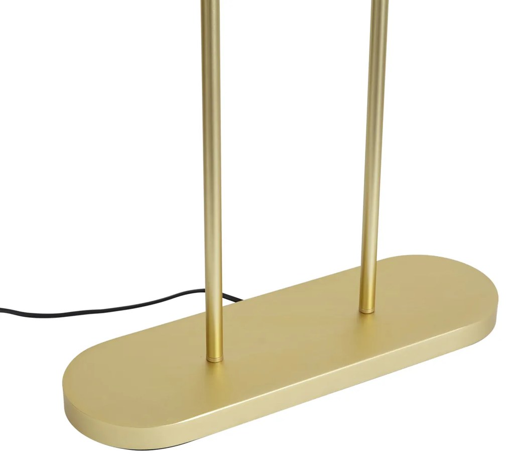 Moderne vloerlamp messing - Thijmen