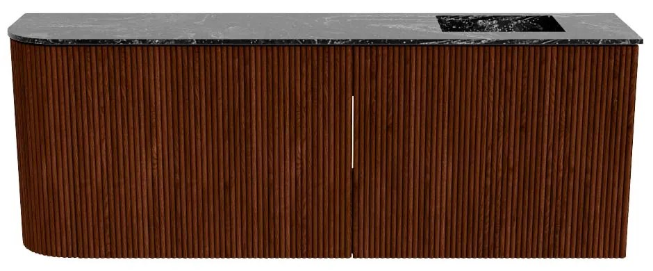 Mondiaz Joya DLux 110cm toiletmeubel ronding links ruby met wastafel faye rechts 1 kraangat lava