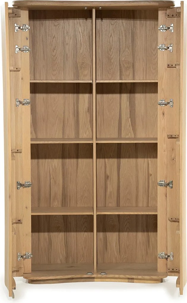 Hoge Design Kast Eikenhout Naturel - 120x50x210cm.