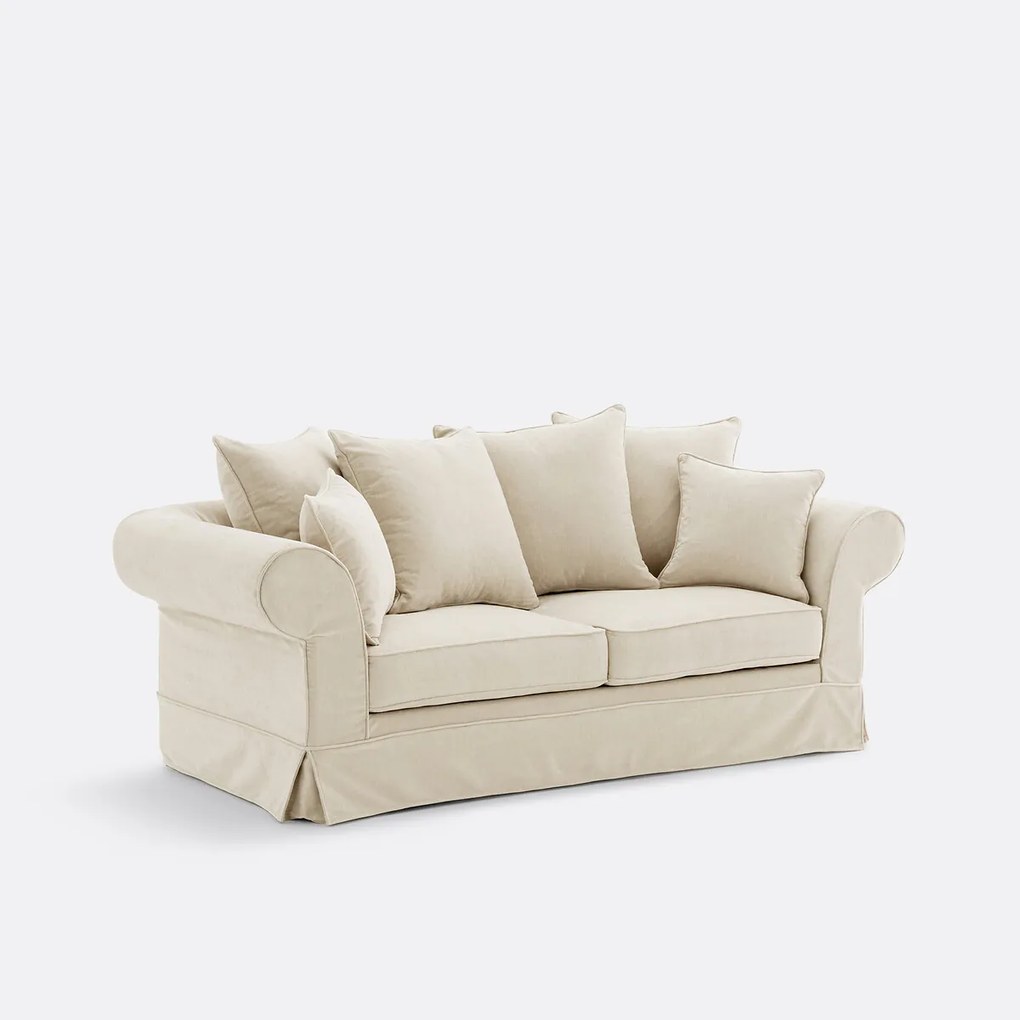 2-, 3- of 4-zitsbank met afneembare hoezen, in gemêleerd polyester, ADELIA