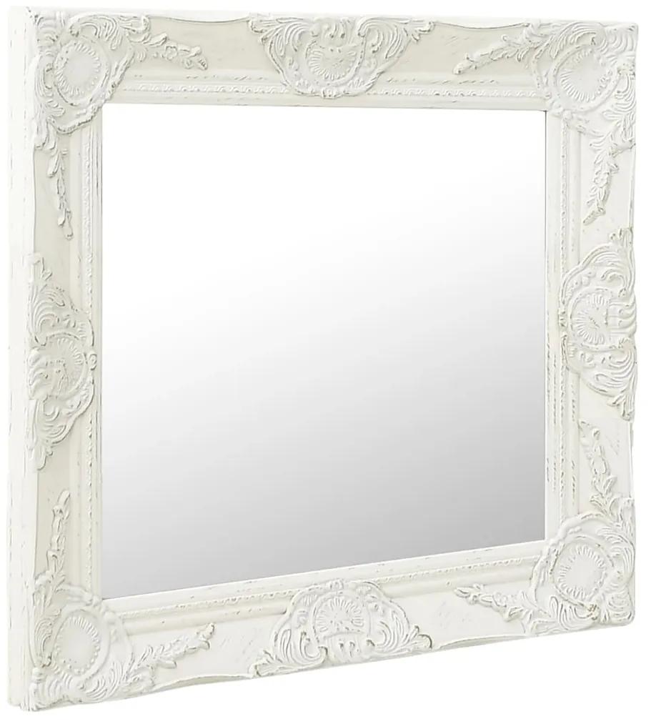 vidaXL Wandspiegel barok stijl 60x60 cm wit