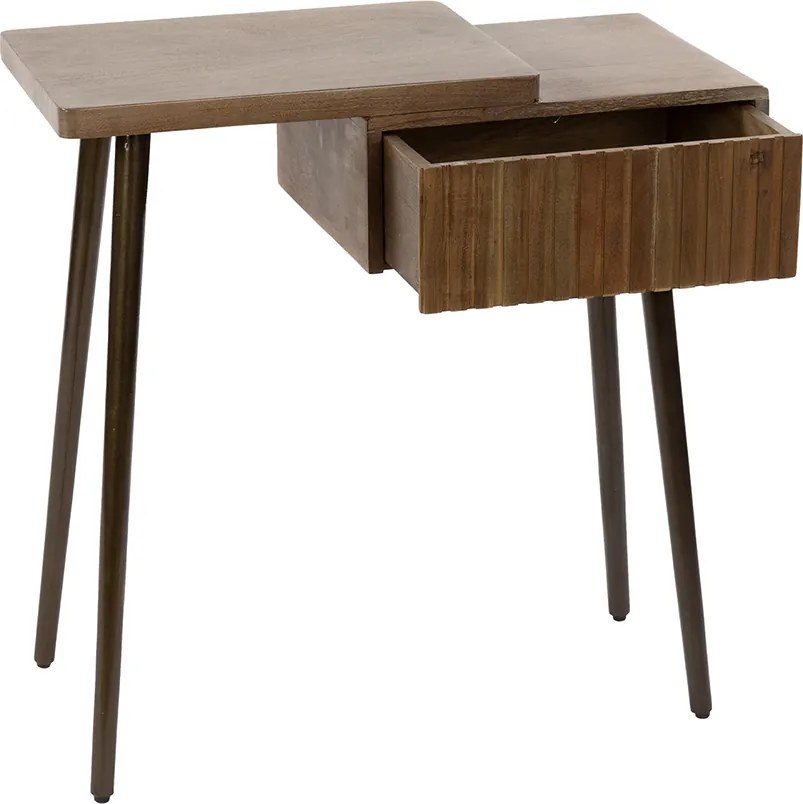 Houten Nachtkastje Met Lade Rechts - 60x30x61cm.