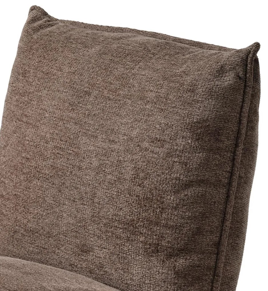 Draaibare Fauteuil Bruine Stof Chenille