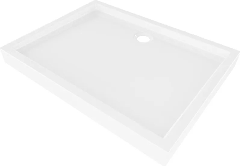 Mexen Flow+ rechthoekige douchebak 80 x 70 cm, wit glans - 46R107080H