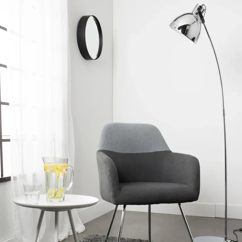 Ronde Spiegel Van Zwart Metaal 75 Cm - 7.5x75cm
