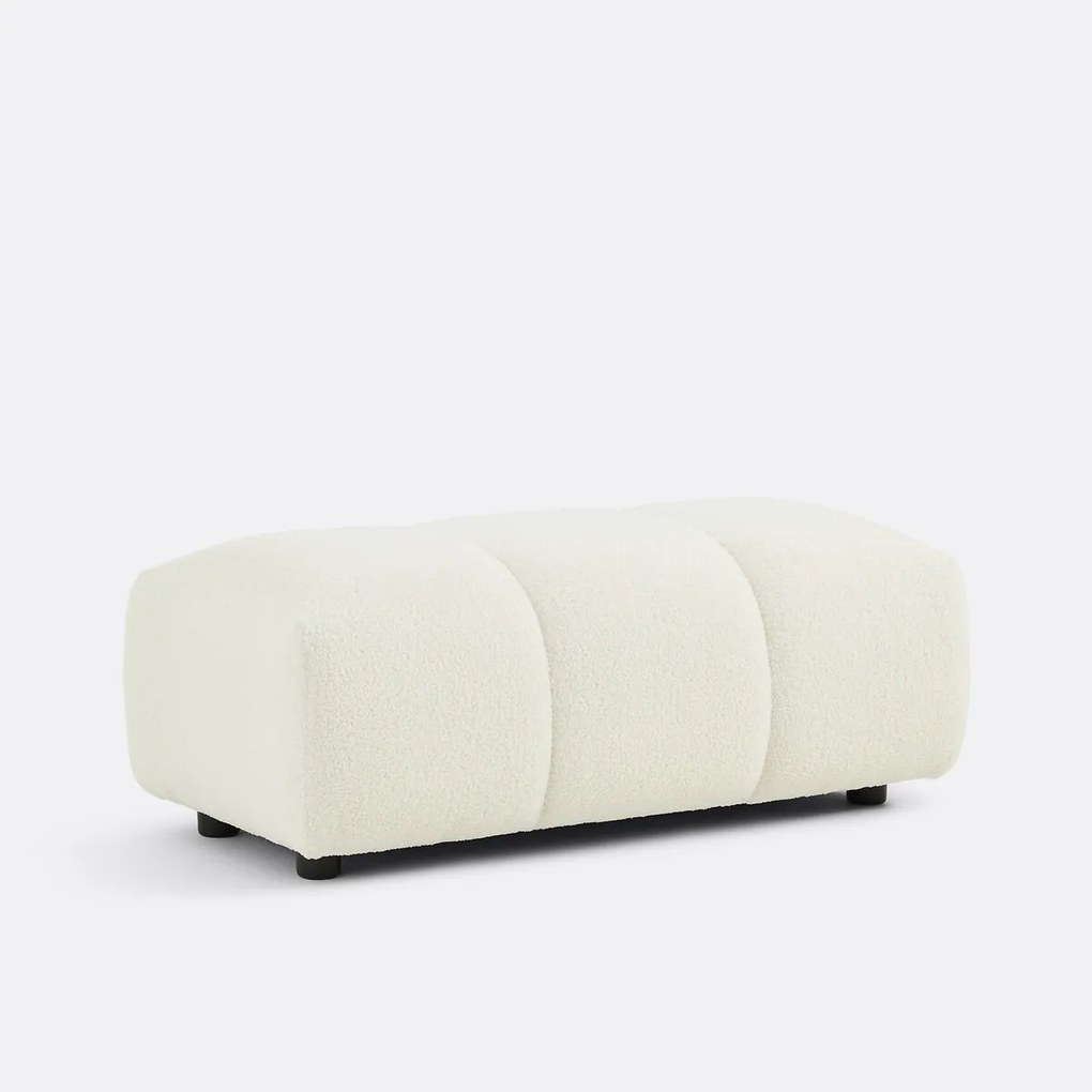 XL poef, dikke bouclé stof, L109 cm, Nuria