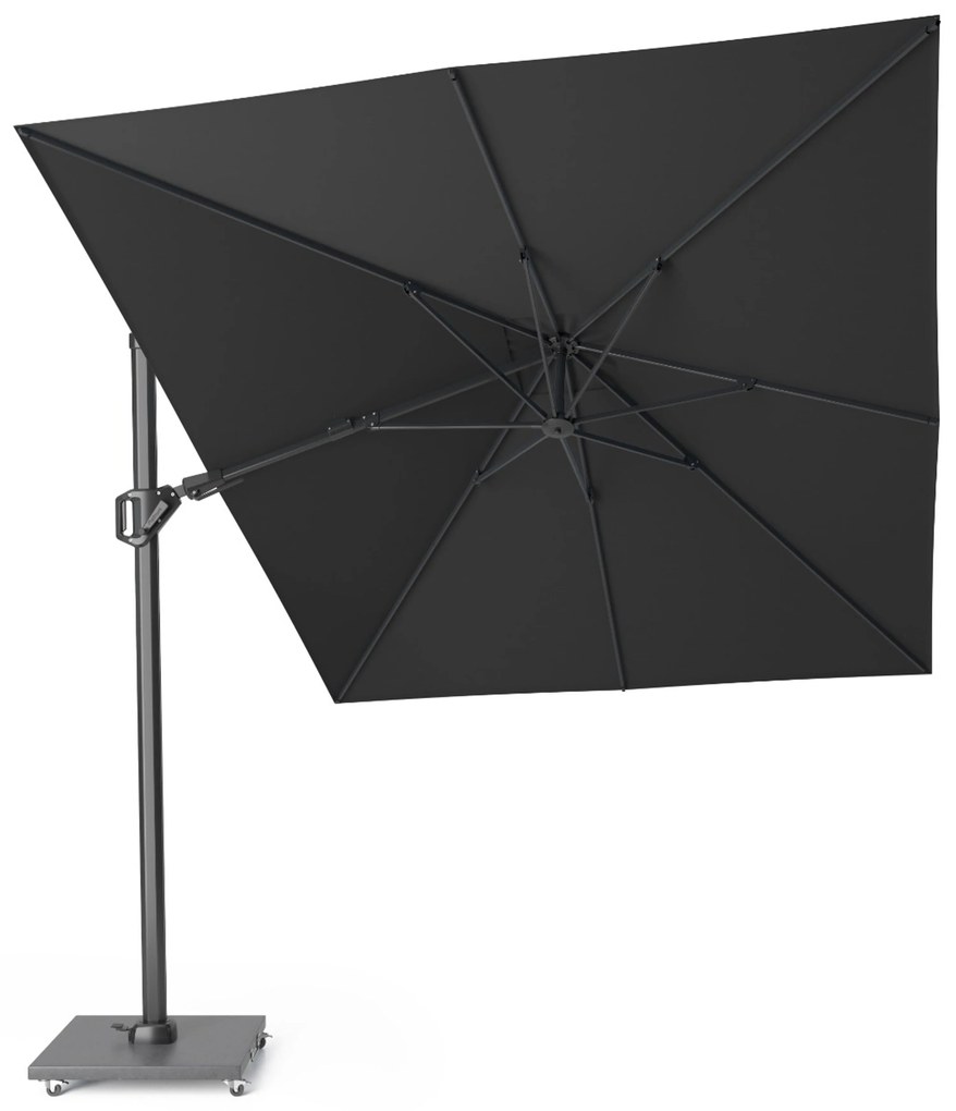 Platinum Challenger zweefparasol 3.5x2.6m T2 premium (incl. voet en hoes) faded black