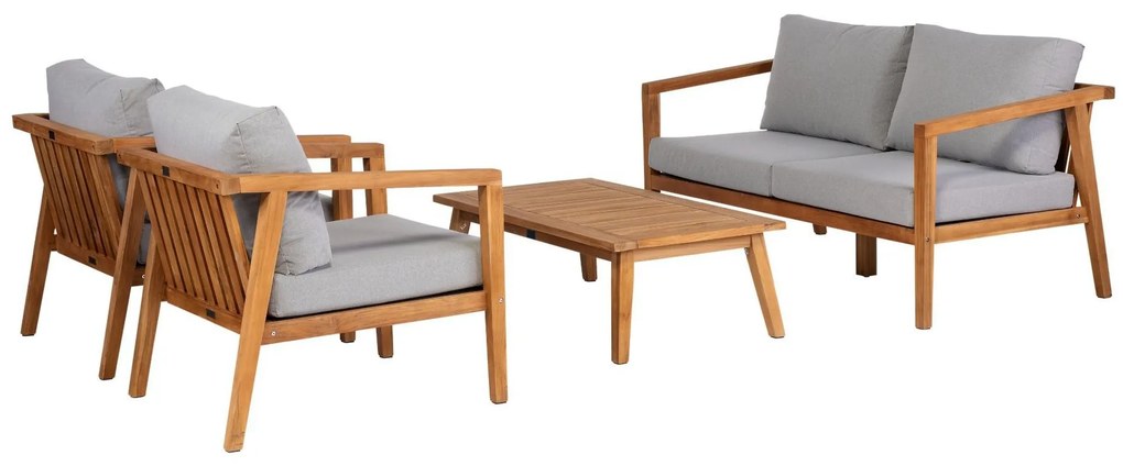 Exotan Stoel-Bank Loungeset - Lucca - Teak - Exotan