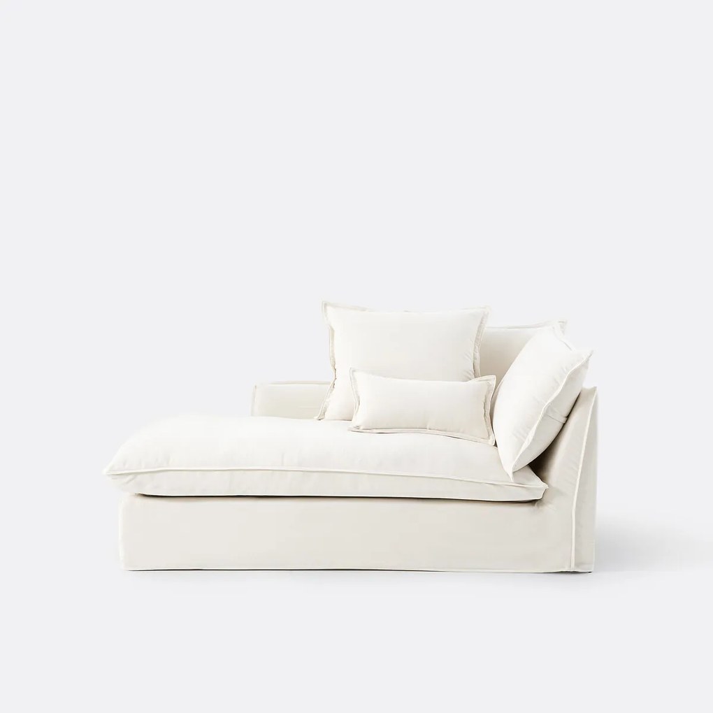 Longchair links, afneembare hoes, in gemêleerd polyester, ODNA