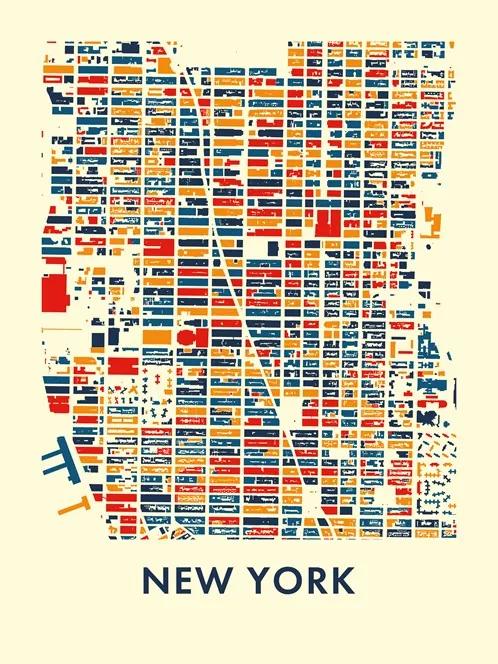 New York Mosaic - S - 80 x 100 cm