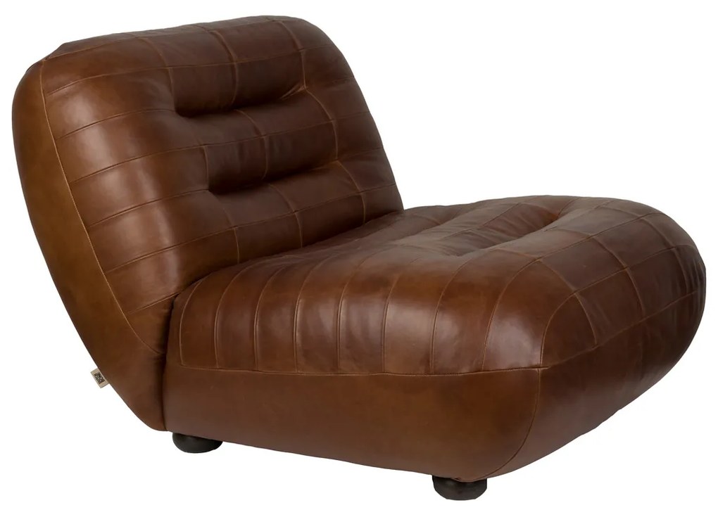 Dutchbone Wyatt Lounge Fauteuil Leer Chocolate