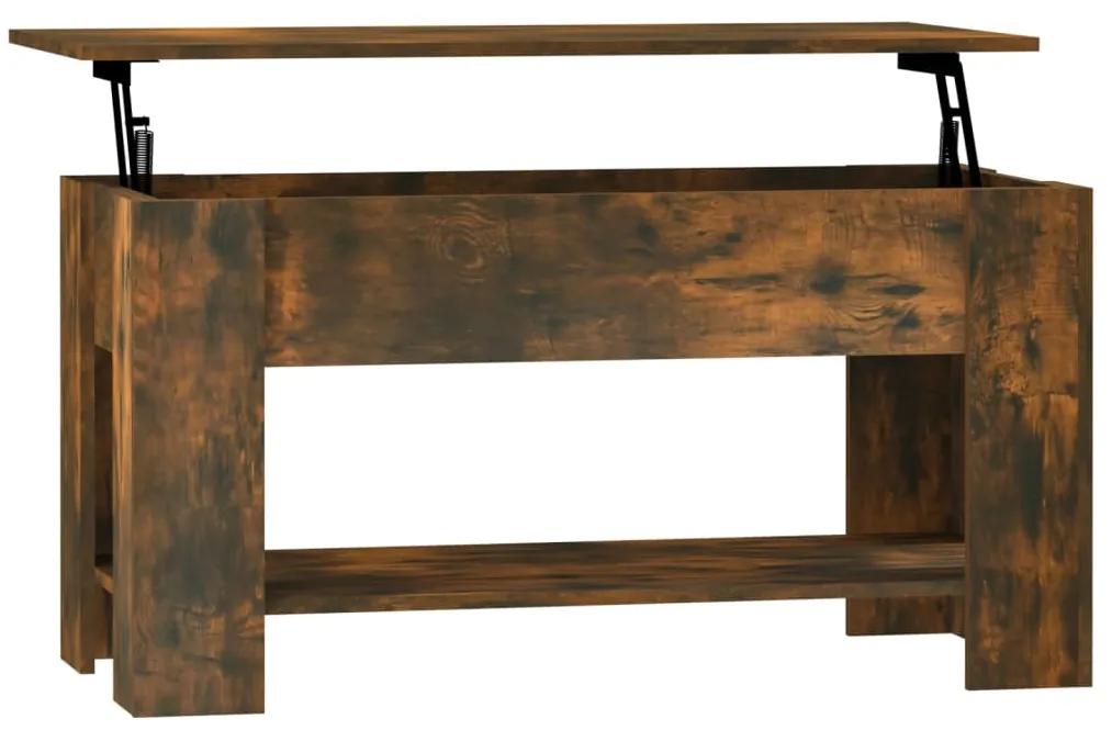 vidaXL Salontafel 101x49x52 cm bewerkt hout gerookt eikenkleurig