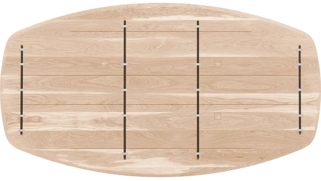 Goossens Excellent Eettafel Floyd, Semi ovaal 180 x 100 cm