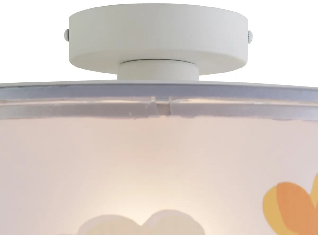 Kinder plafondlamp wit met bloemen - Harrie between Flowers