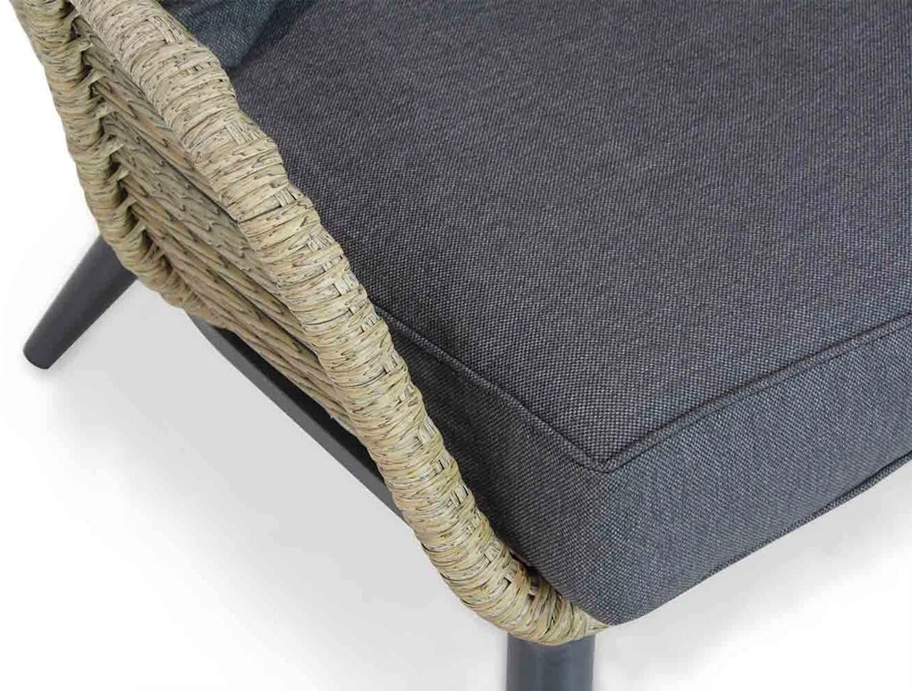 Tuinstoel Wicker Taupe-naturel-bruin Coco Leonardo