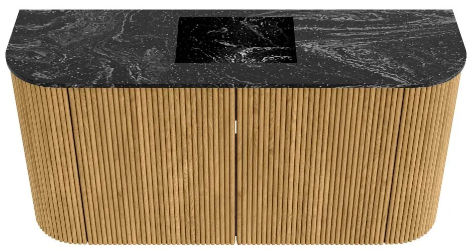 Mondiaz Joya DLux 85cm toiletmeubel ronding links/rechts oak met wastafel faye midden 1 kraangat lava