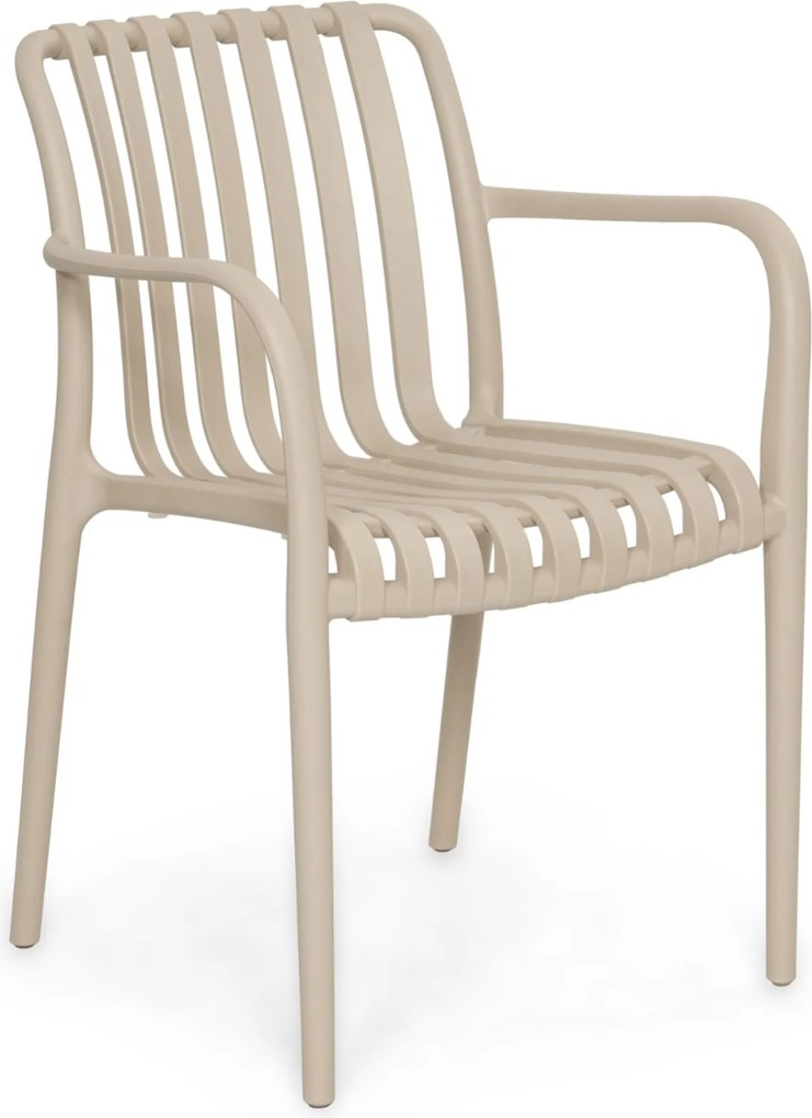 Tuinset 6 personen 150 cm Kunststof Zand/Beige Domani Furniture Alba/Arancia