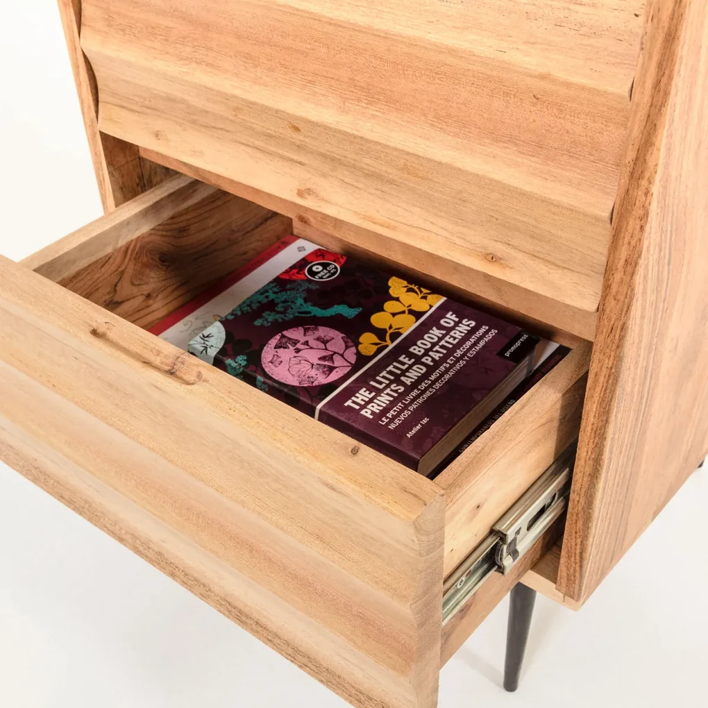 Kave Home Delsie Nachtkastje Van Licht Hout - 40x35x55cm. | BIANO