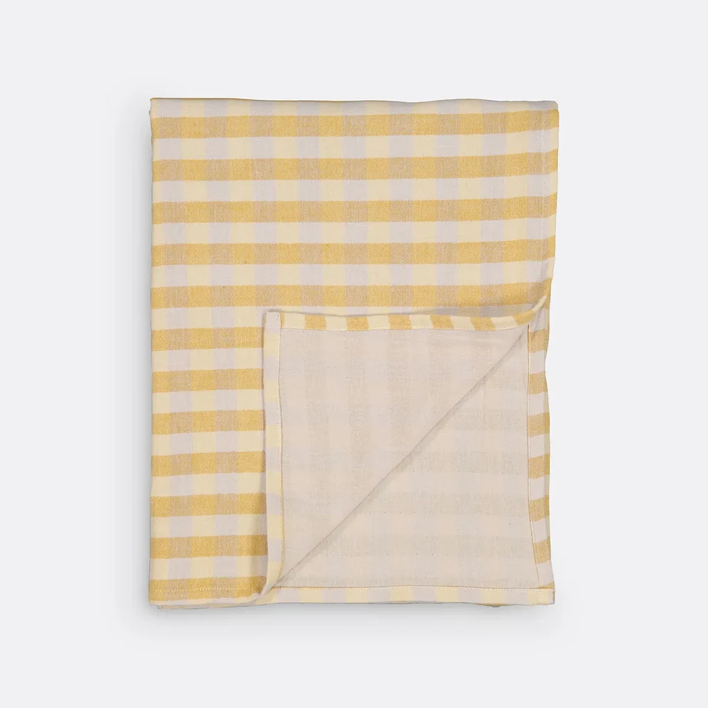 Plaid in tetra, vichy motief, Capucine