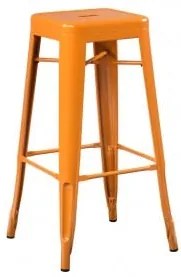 Hoge Stalen Kruk Lix Orangje – Saffraan & ↑76 Cm - Sklum