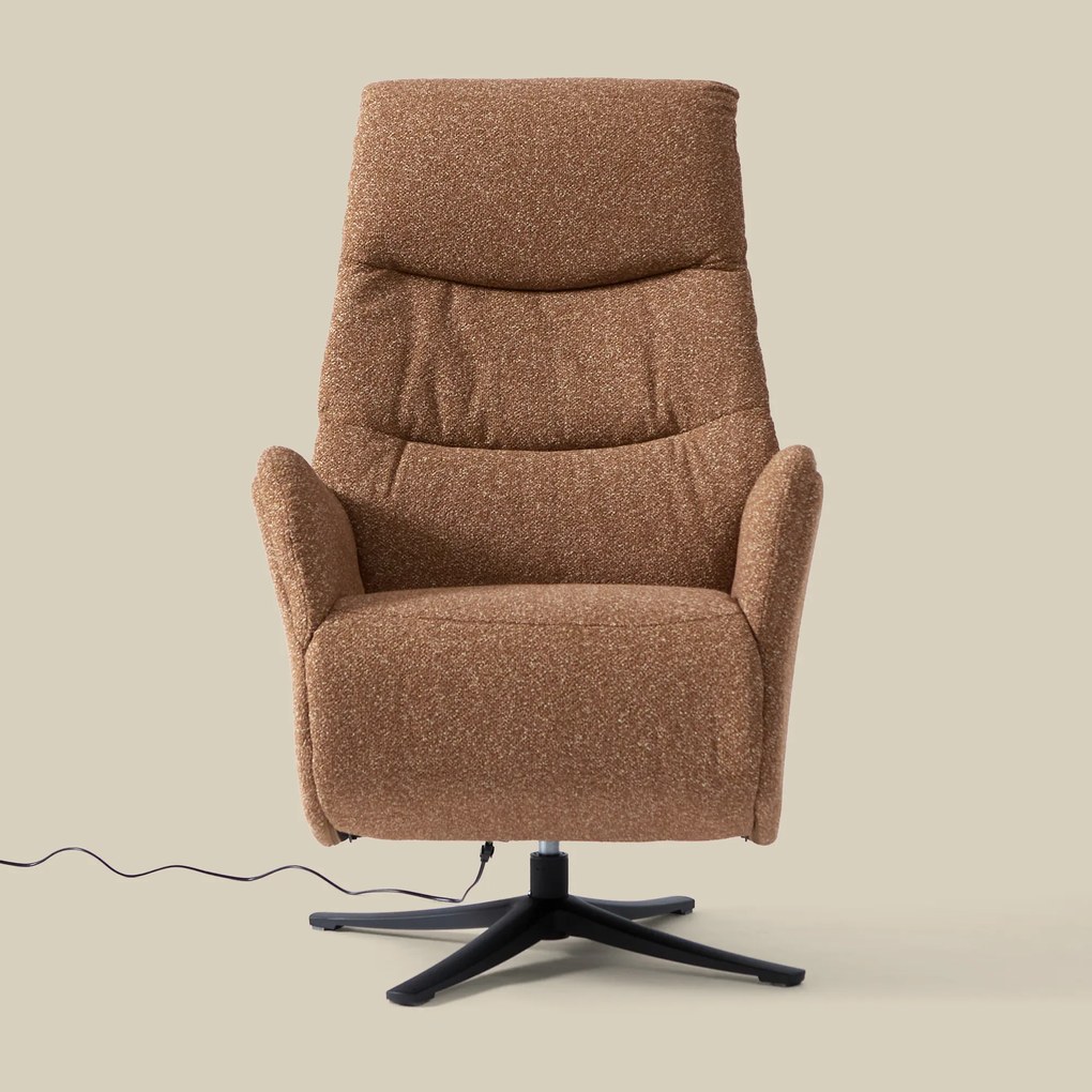 Elektrisch Verstelbare Stoel Stof Terracotta