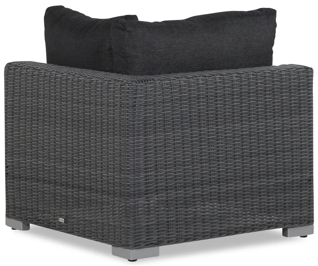 Chaise Loungeset Wicker Zwart 3 personen Garden Collections Toronto