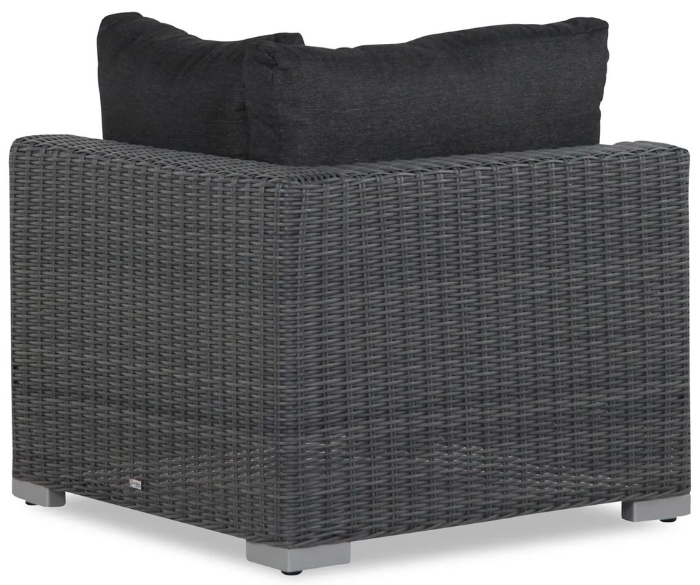 Hoek loungeset  Wicker Zwart 5 personen Garden Collections Toronto