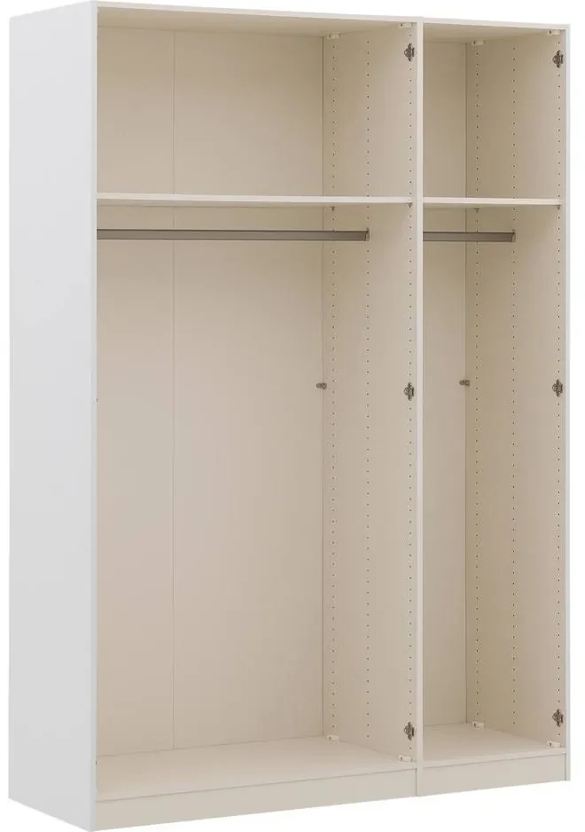 Goossens Kledingkast Easy Storage Ddk, Kledingkast 153 cm breed, 220 cm hoog, 2x draaideur en 1x spiegel draaideur midden