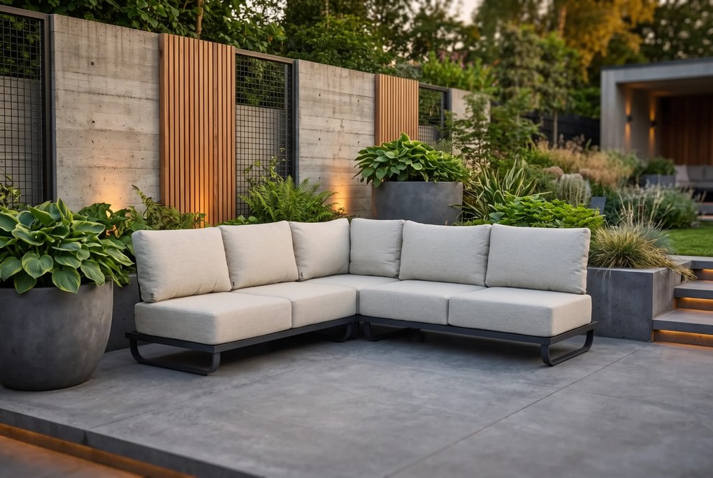 Hoek loungeset 5 personen Aluminium Grijs Lifestyle Garden Furniture Venice