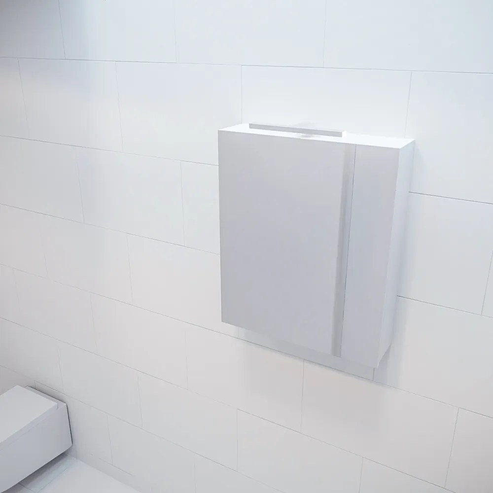 Mondiaz Cubb spiegelkast 50x70x16cm kleur talc met 1 deur