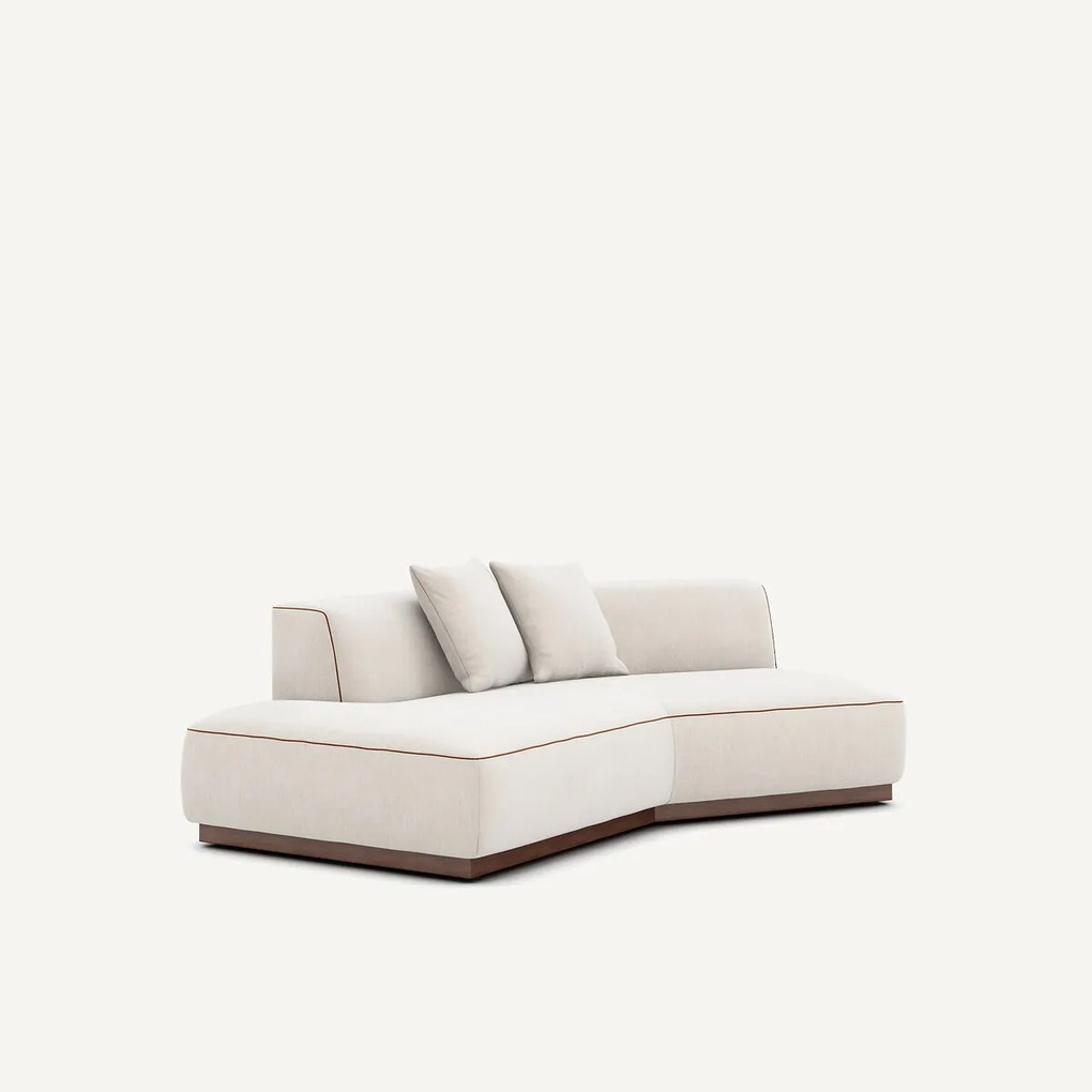 Halve zetel links in chenille fluweel, JACOPO