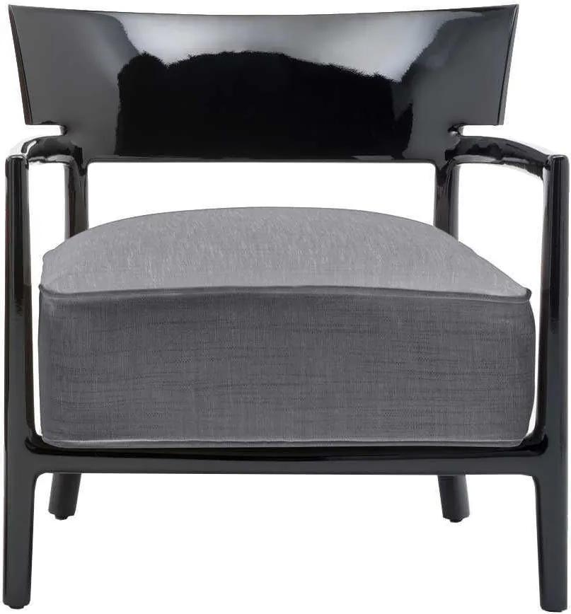 Kartell Cara fauteuil zwart antraciet zitkussen
