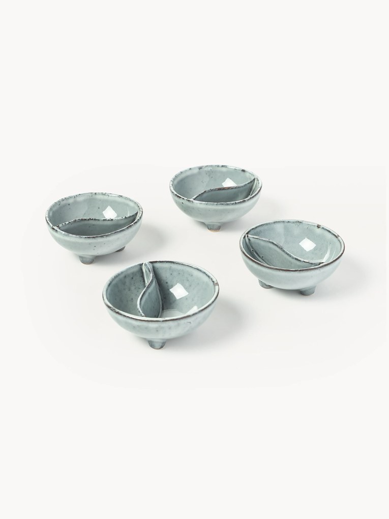 Handgemaakte dipschalen Nordic Sea, 4 stuks