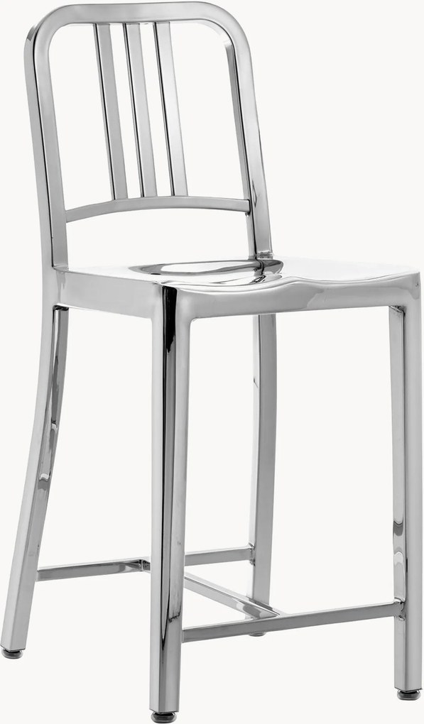 Handgemaakte metalen barstoel Navy
