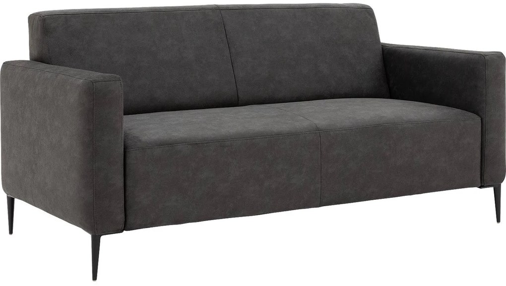 Goossens  Key West antraciet, micro leer, 2,5-zits, modern design