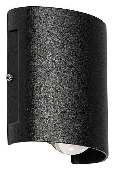 Buiten wandlamp zwart incl. LED 2-lichts IP54 - Silly