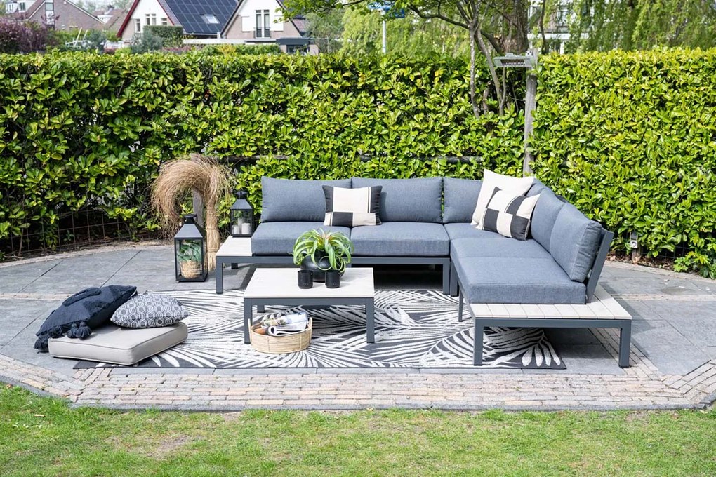 Garden Impressions Nicolle loungeset - Carbon black - donker grijs - Op=Op