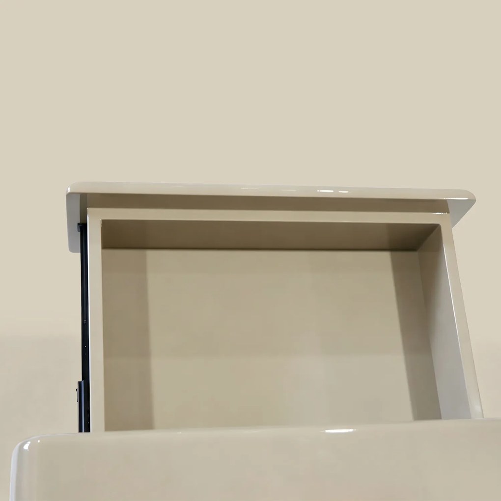 Nachtkastje Hoogglans Beige - 51x39x52cm.