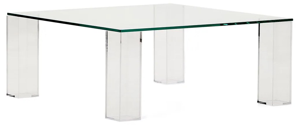 Kave Home Adularia Vierkante Salontafel Gehard Glas - 85 X 85cm.